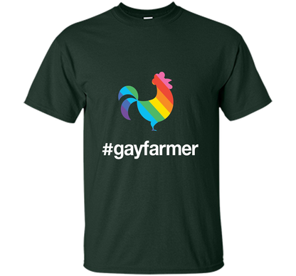 Hashtag Gay Farmer Pride Chicken T-Shirt t-shirt Forest Green