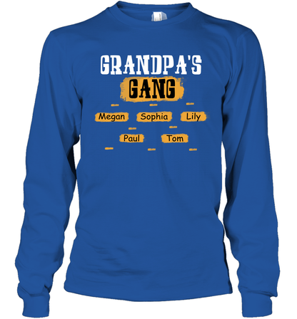 Grandpa's Gangs (Customized Name) Long Sleeve T-Shirt Long Sleeve T-Shirt Royal