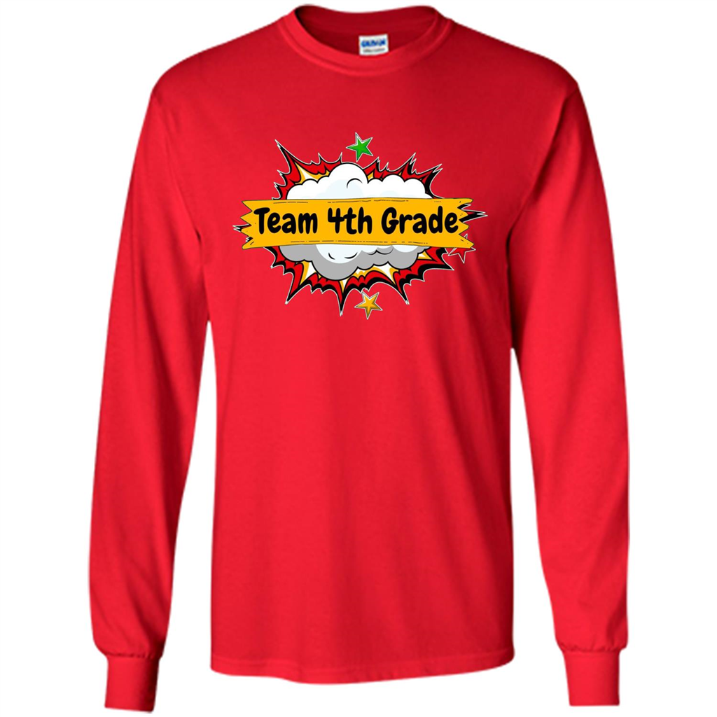 Team 4th Grade T-shirt Back To School Teacher Student T-shirt Red