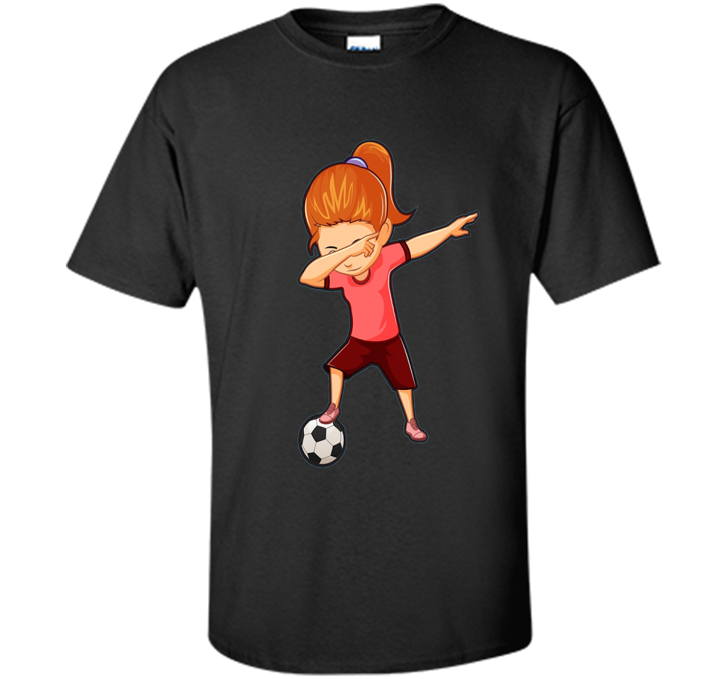 Soccer T-shirt Dabbing Boy Black