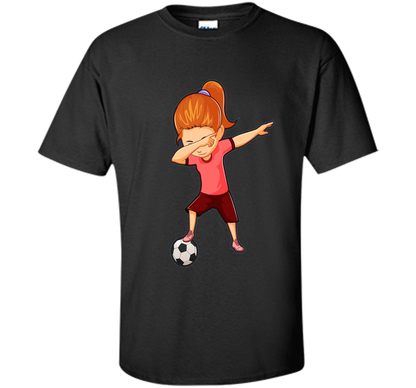Soccer T-shirt Dabbing Boy Black