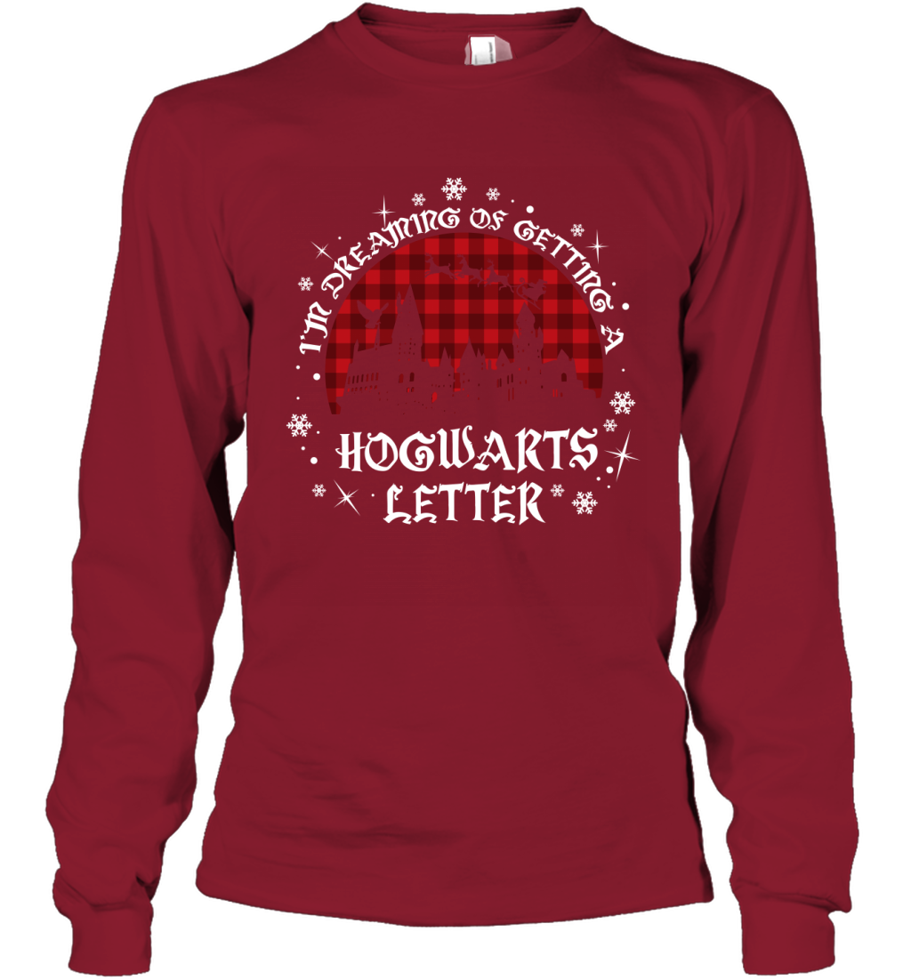 I'm Dreaming Of Getting A Hogwarts Letter Harry Potter Long Sleeve T-Shirt Long Sleeve T-Shirt Cardinal Red