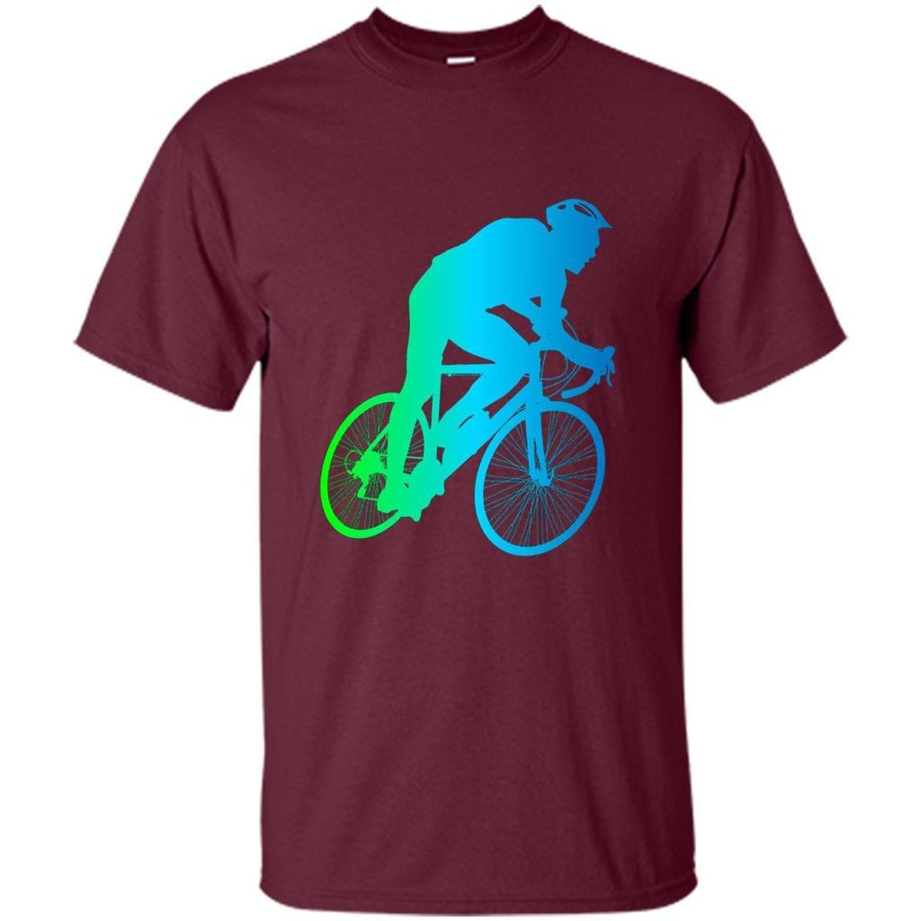 Bike Rider T-shirt Colorful Bicycle Biking Lover T-shirt Maroon
