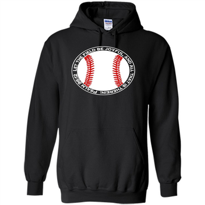 Baseball Player T-shirt Let The Field Be Joyful Black
