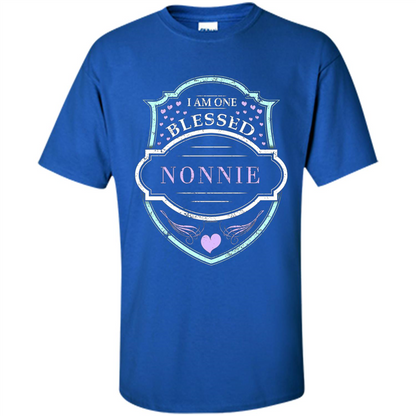 Grandma T-shirt I Am One Blessed Nonnie Royal