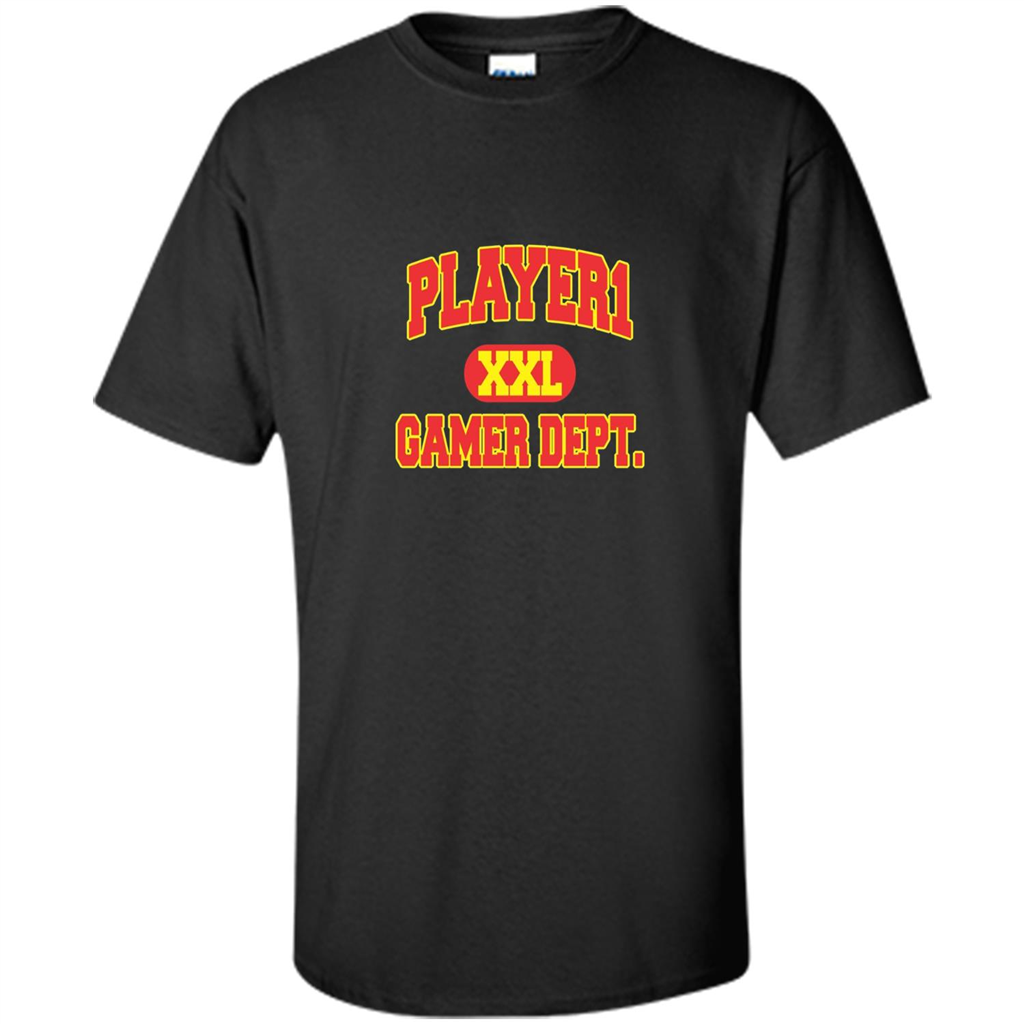 Gamer T-shirt Player 1 XXL Gamer Department Black