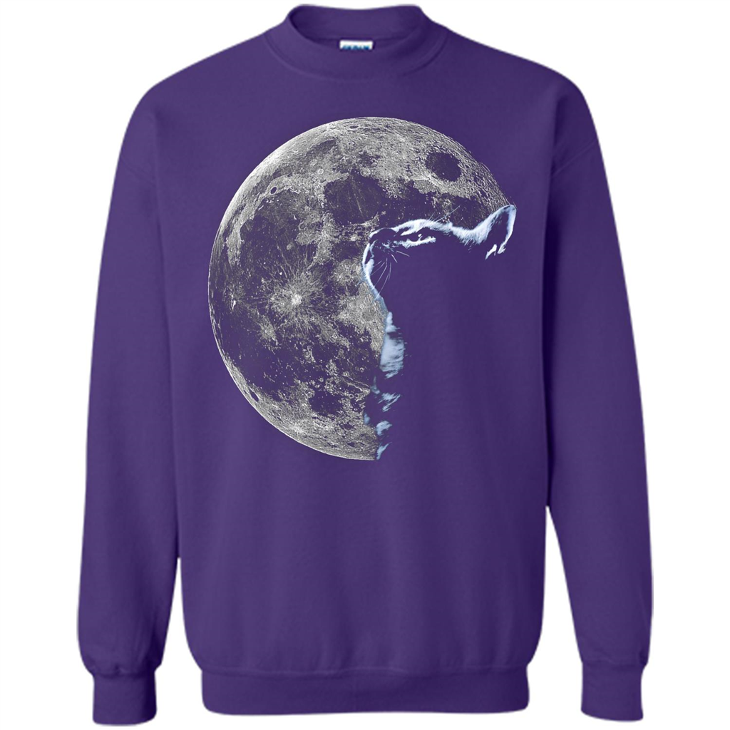 Cat Lover T-shirt Cat And Moon Orange