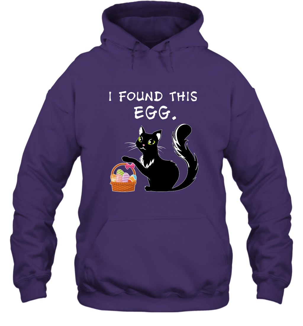 I Found This Egg Cat Easter Day Shirt Hoodie Hoodie Purple
