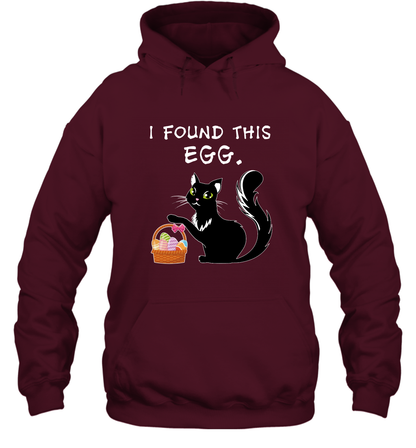 I Found This Egg Cat Easter Day Shirt Hoodie Hoodie Maroon