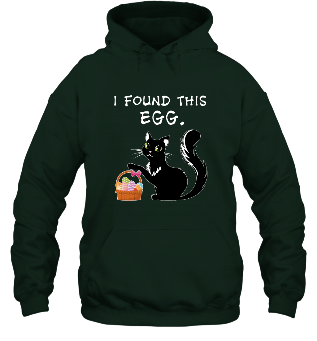 I Found This Egg Cat Easter Day Shirt Hoodie Hoodie Forest