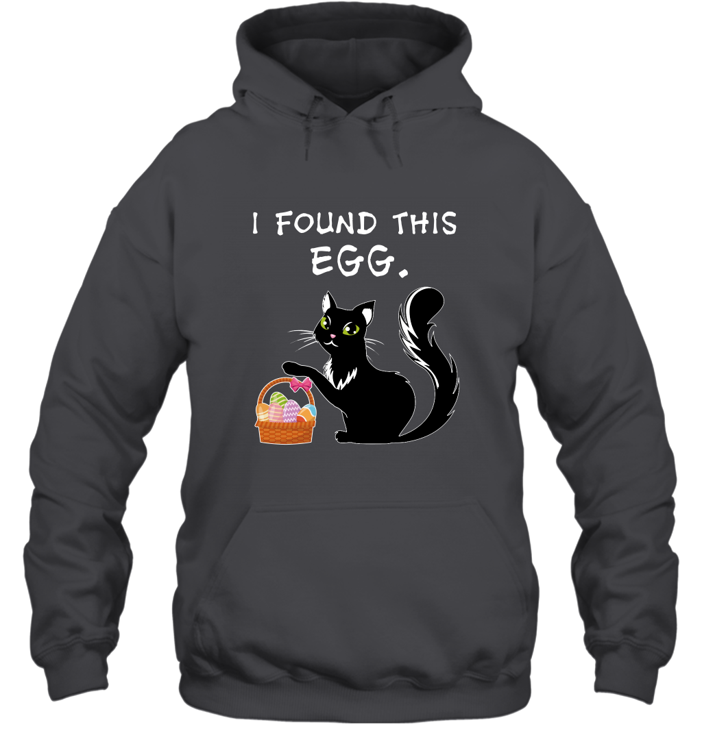 I Found This Egg Cat Easter Day Shirt Hoodie Hoodie Dark Heather