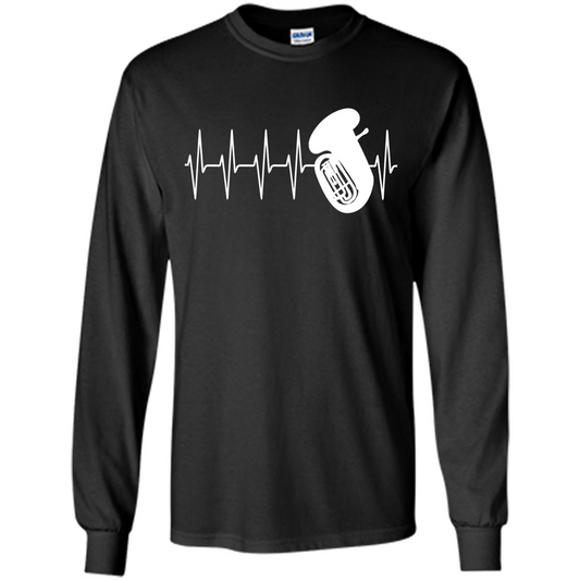 Heartbeat Tube Sousaphone T-shirt Black