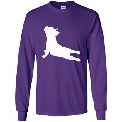 French Bulldog Yoga T-shirt Purple