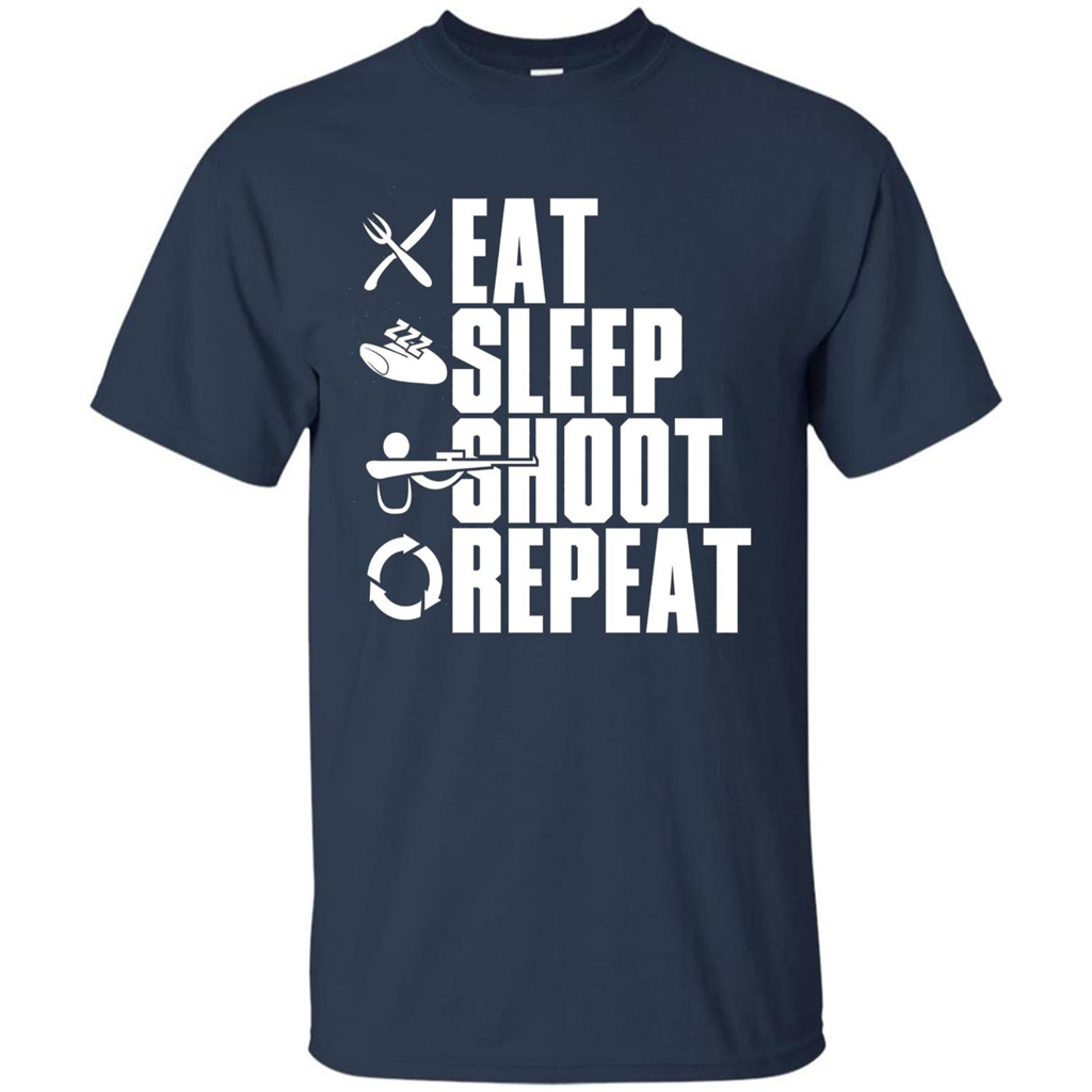 Eat Sleep Shoot Repeat T-shirt Navy