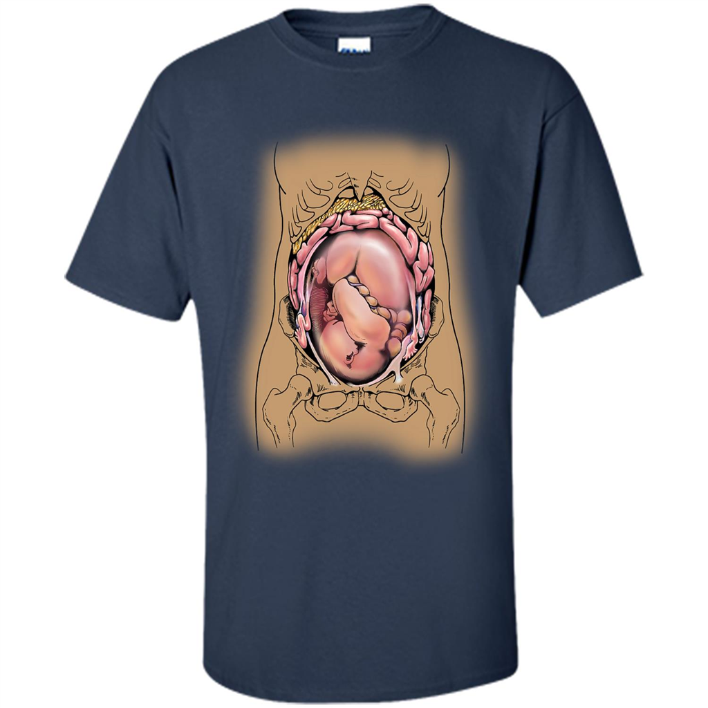 Anatomy T-shirt Fetus In Utero Navy