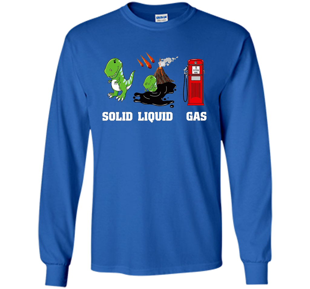 Dinosaur Solid Liquid Gas T-shirt Royal