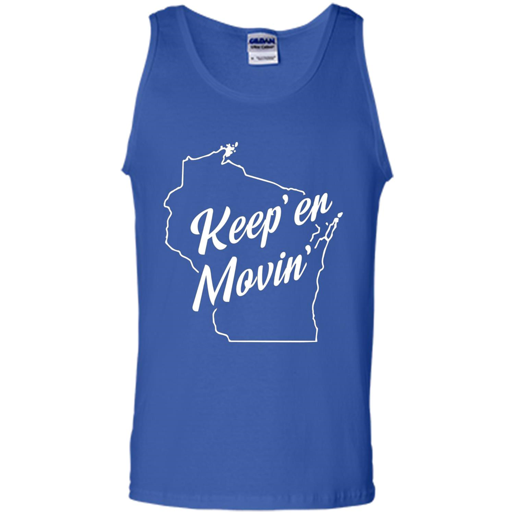Keep Er Movin WI State T-Shirt Royal