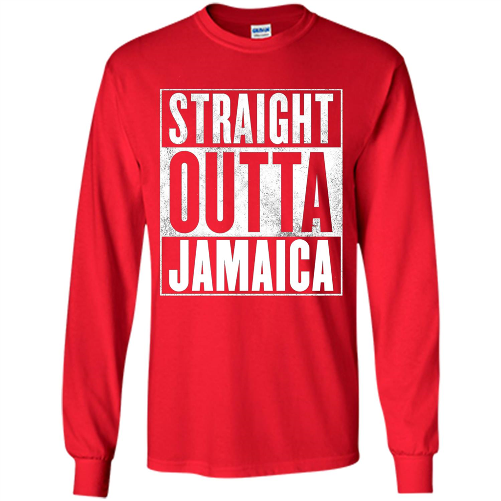 Jamaica T-Shirt - Straight Outta Jamaica T-shirt Red