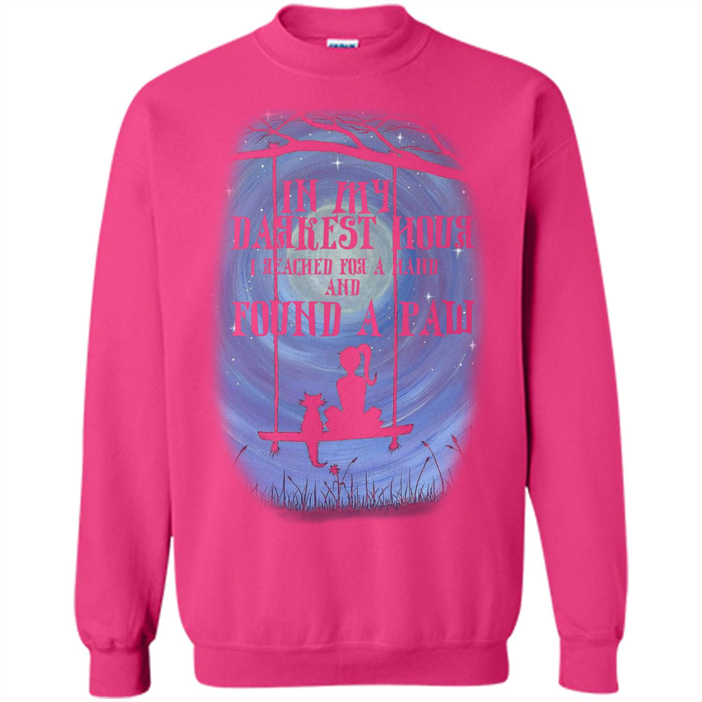 Cat Lover. In My Darkest Hour I Reached For A Hand T-shirt Heliconia