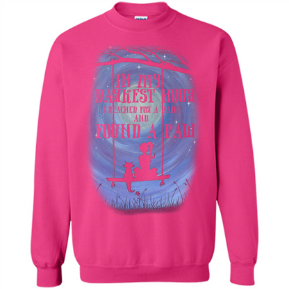 Cat Lover. In My Darkest Hour I Reached For A Hand T-shirt Heliconia