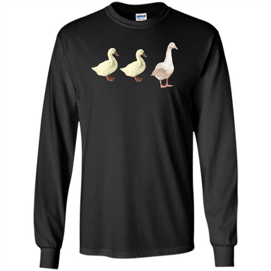 Duck and Goose Funny Farm Animal T-shirt Black
