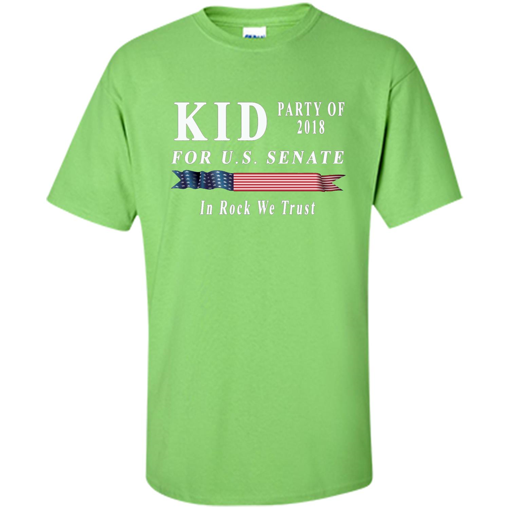Kid For US Senate 2018 Election Shirt In Rock We Trust T-shirt Lime