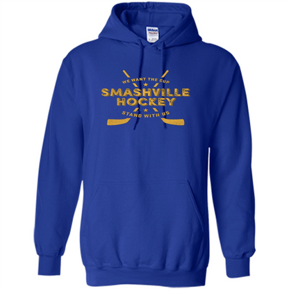 Smashville Hockey T-shirt We Want The Cup Royal