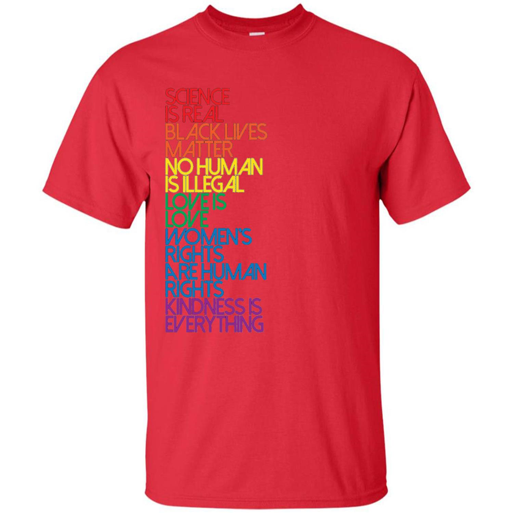 Science Is Real Black Lives Matter T-shirt Red