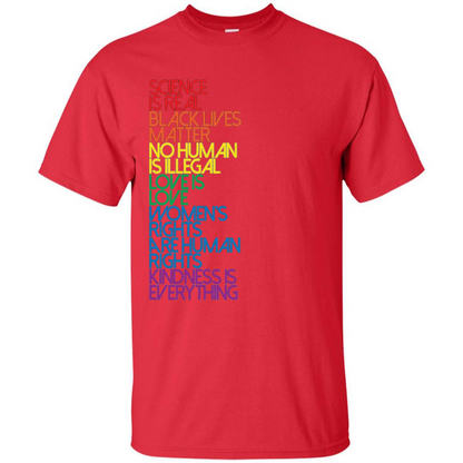 Science Is Real Black Lives Matter T-shirt Red