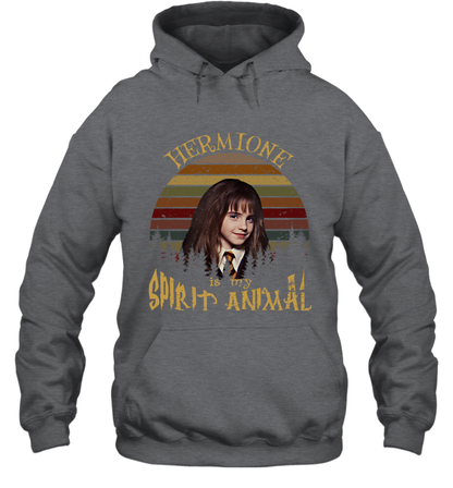 Hermione Is My Spirit Animal Harry Potter Fan Hoodie Hoodie Dark Heather