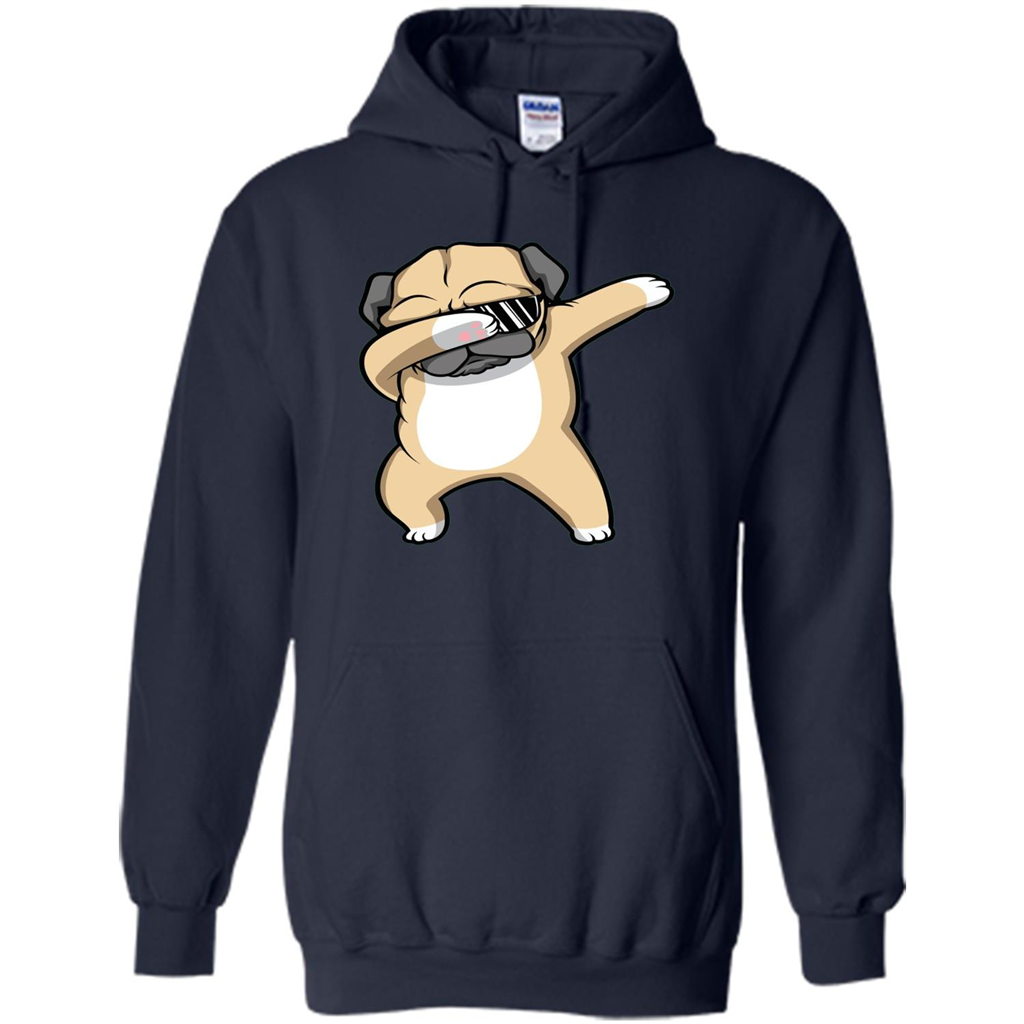 Dabbing Pug T-shirt Funny Cute Dog Dab Dance T-Shirt Navy