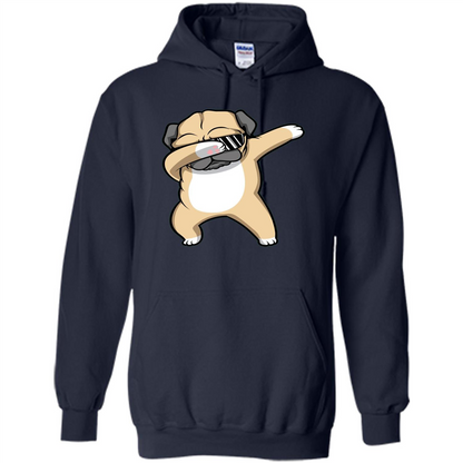 Dabbing Pug T-shirt Funny Cute Dog Dab Dance T-Shirt Navy