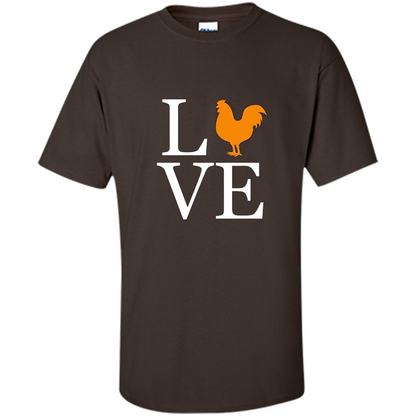 Love ChickenT-Shirt Dark Chocolate