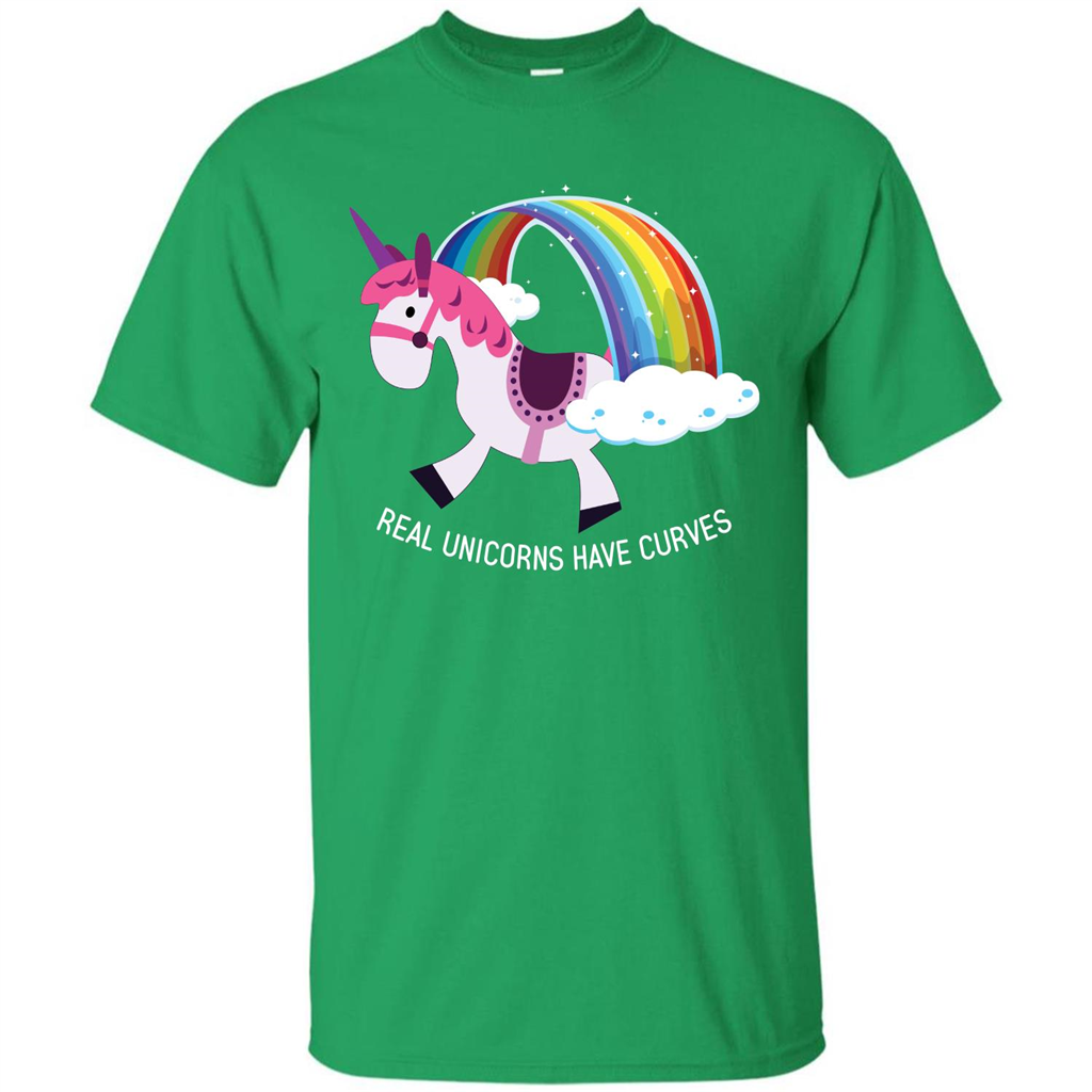 Unicorn T-shirt Real Unicorns Have Curves T-shirt Irish Green
