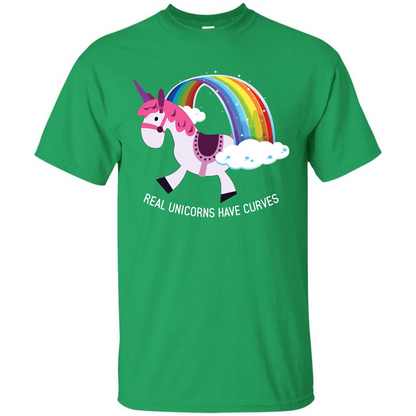 Unicorn T-shirt Real Unicorns Have Curves T-shirt Irish Green