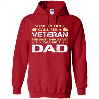 Fathers Day T-shirt The Most Important Call Me Dad Red