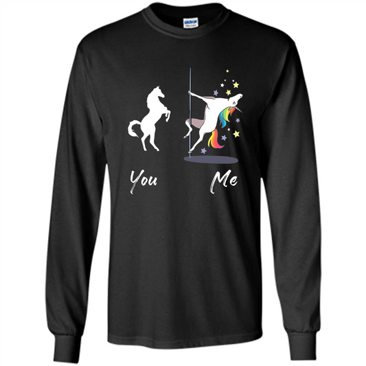 Cute Unicorn You and Me T-shirt Black