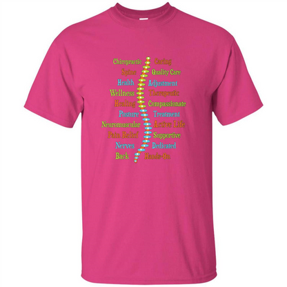 National Chiropractic Health Month Chiropracter T Shirt Heliconia