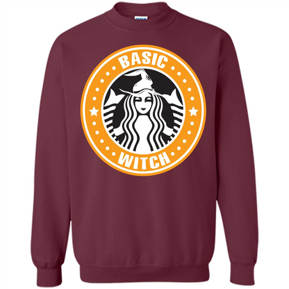 Halloween T-shirt Basic Witch T-shirt Maroon