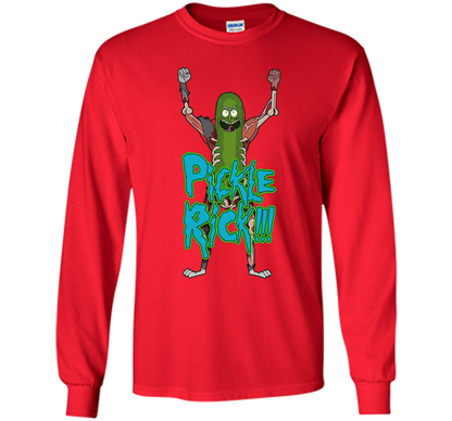 Pickle Funny Rick T-shirt cool shirt Red