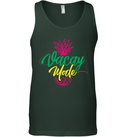 Vacay Mode Pineapple Summer Vacation Holiday Shirt Tank Top Tank Top Forest Green