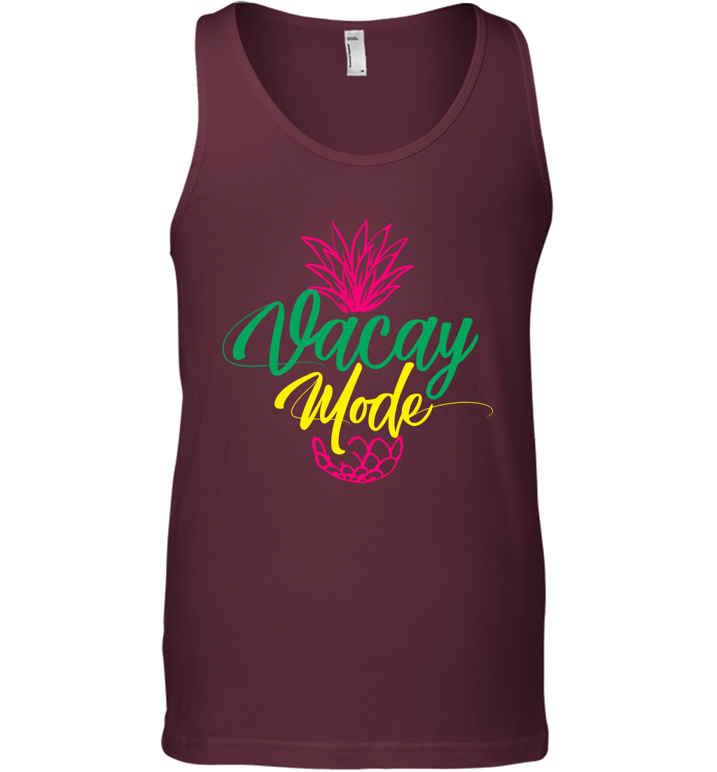 Vacay Mode Pineapple Summer Vacation Holiday Shirt Tank Top Tank Top Maroon