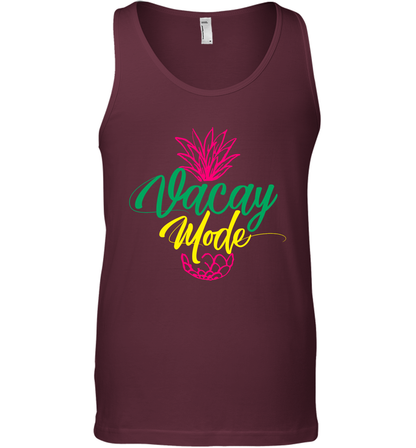 Vacay Mode Pineapple Summer Vacation Holiday Shirt Tank Top Tank Top Maroon