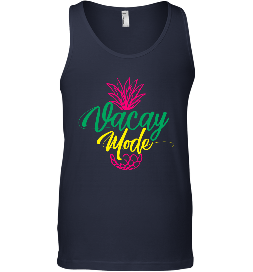 Vacay Mode Pineapple Summer Vacation Holiday Shirt Tank Top Tank Top Navy