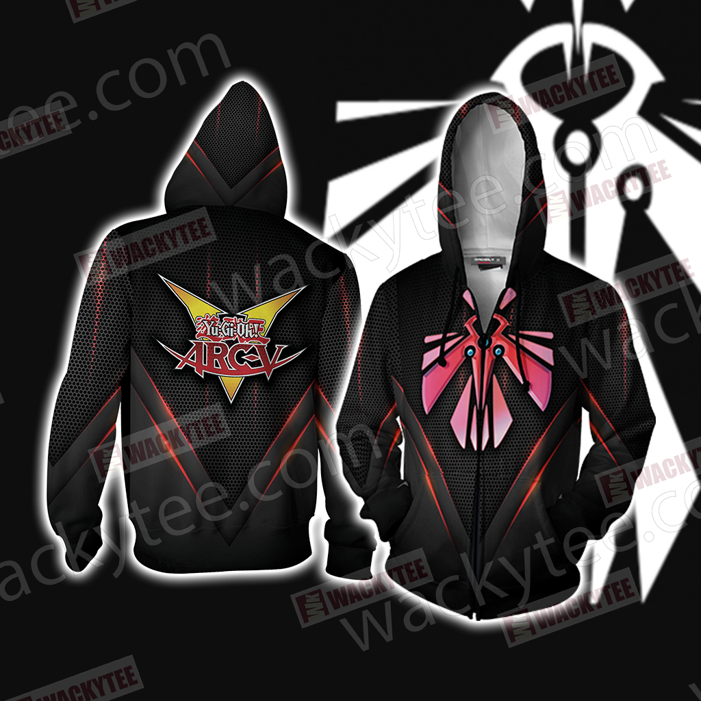 Yu Gi Oh! Arc-V Symbol Unisex Zip Up Hoodie Jacket 4XL