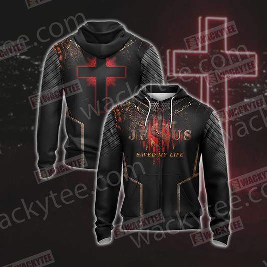 Chirstian Jesus Save My Life Unisex Zip Up Hoodie Jacket 4XL