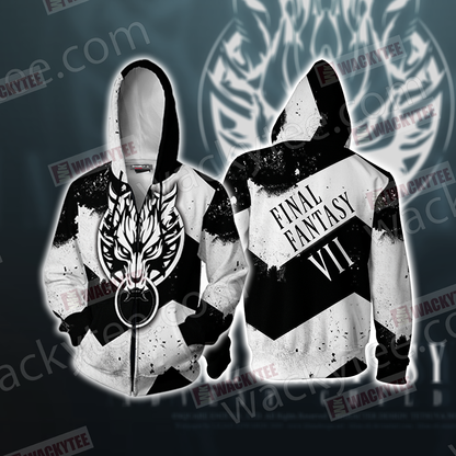 Final Fantasy 7 - Fenrir Unisex Zip Up Hoodie Jacket 4XL