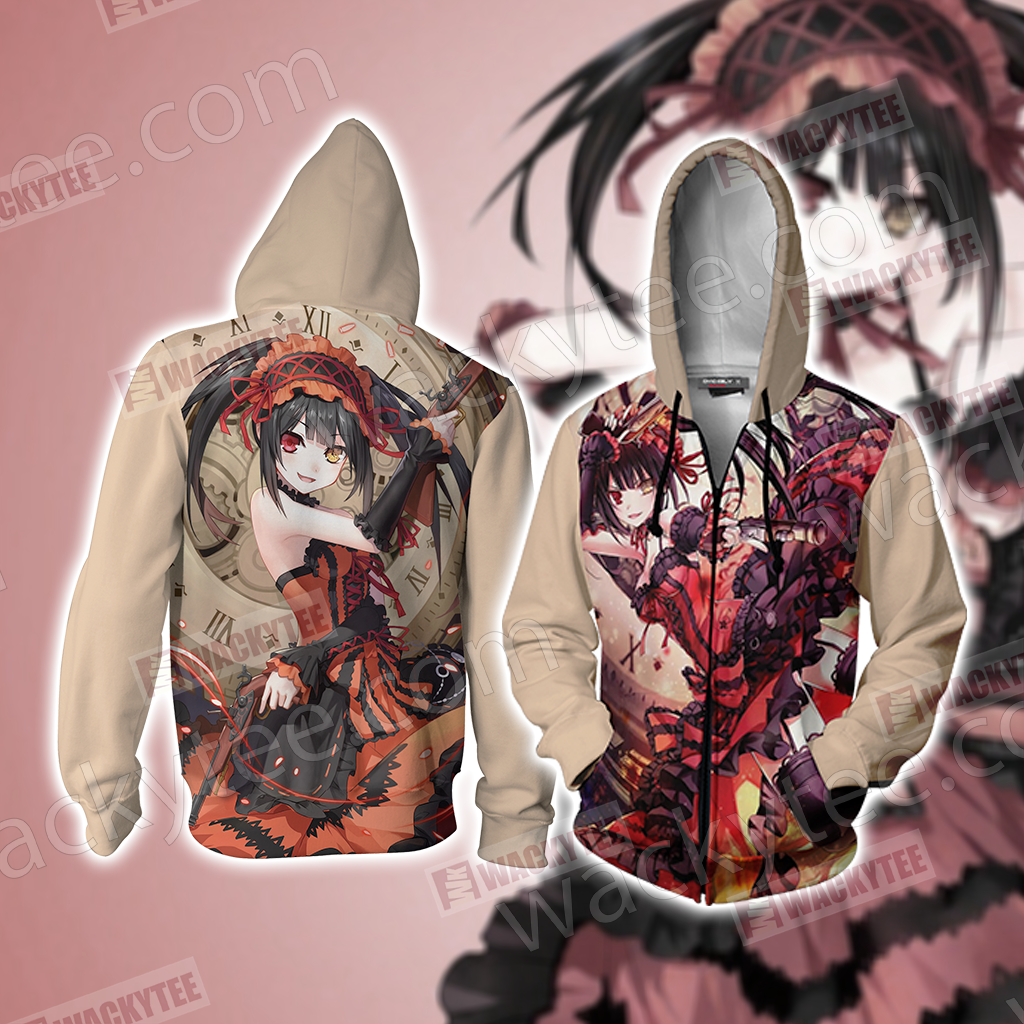 Date A Live - Kurumi Unisex Zip Up Hoodie Jacket 4XL