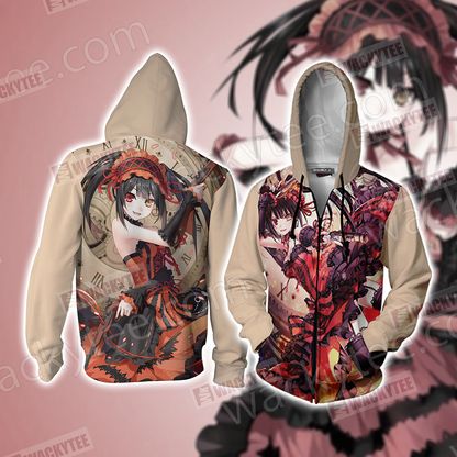 Date A Live - Kurumi Unisex Zip Up Hoodie Jacket 4XL