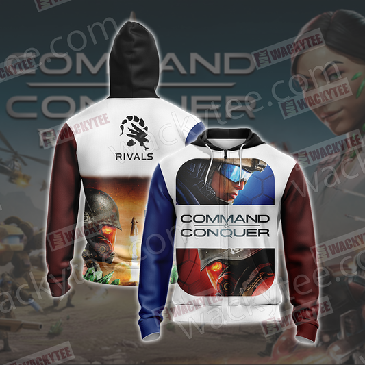 Command & Conquer New Look Unisex Zip Up Hoodie Jacket 4XL